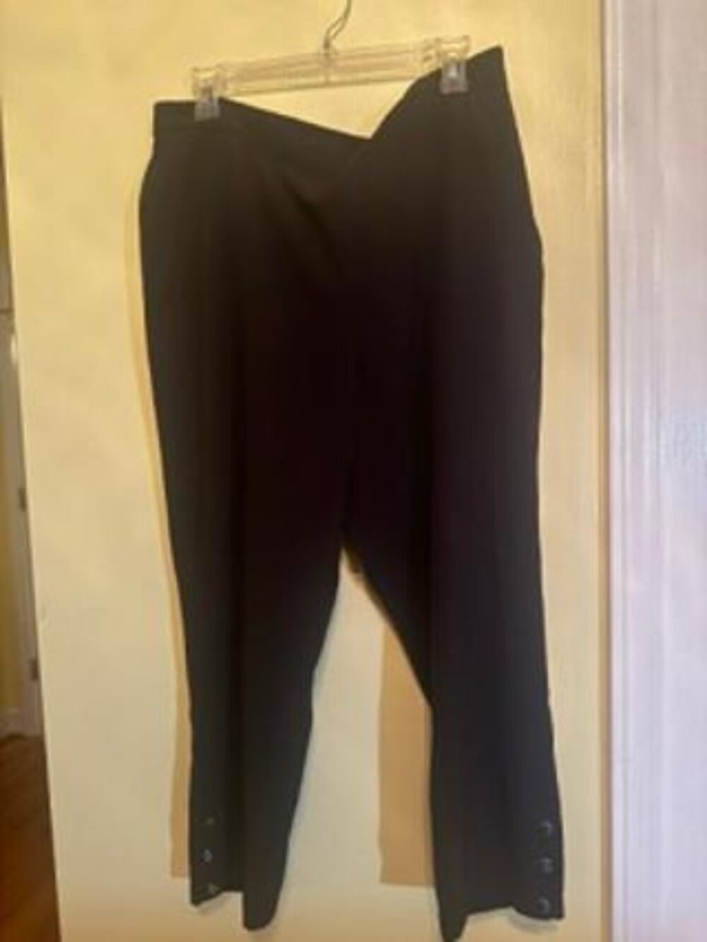 Chicos Pull On Black Ponte Knit Pants Size 2